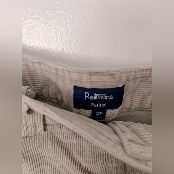 Reitmans petite corduroy straight leg beige pants - Picture 2 of 3